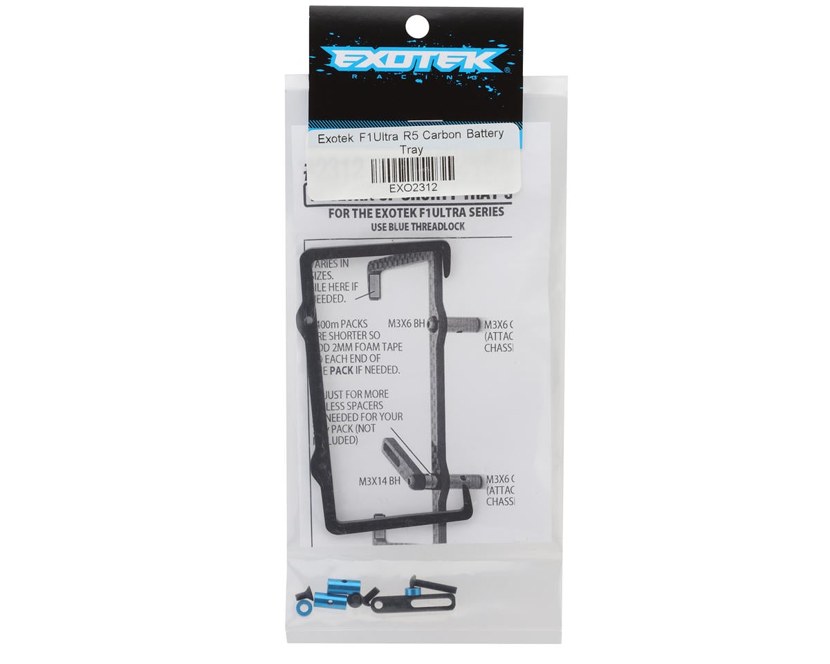 Exotek F1 Ultra R5 Carbon Battery Tray Set