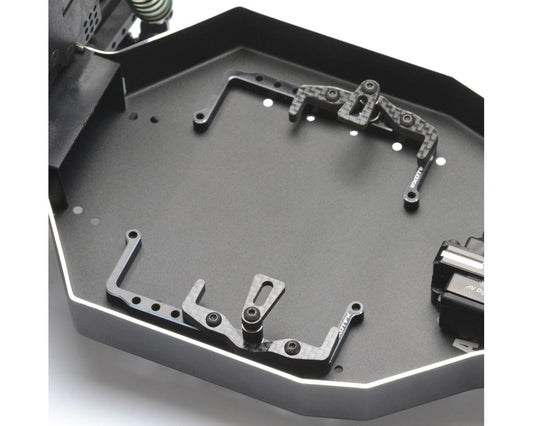 Exotek Associated RC10 Adjustable Aluminum & Carbon Fiber Battery Tray Set