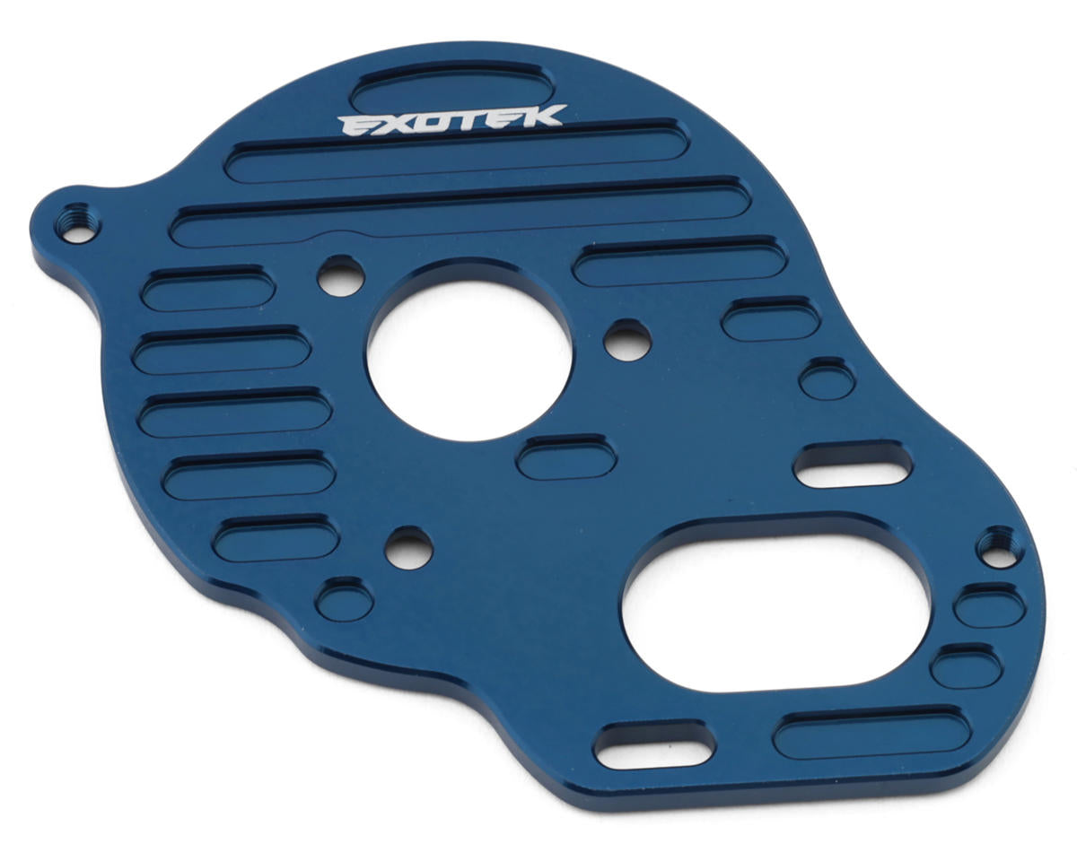 Exotek Associated Pro2 SC10/SR10/DR10 Slotted Motor Plate (Blue)