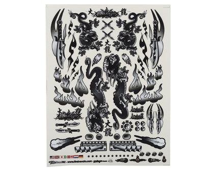 Firebrand RC Concept Dragon Decal (Black) (8.5x11")