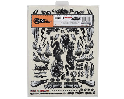 Firebrand RC Concept Dragon Decal (Black) (8.5x11")
