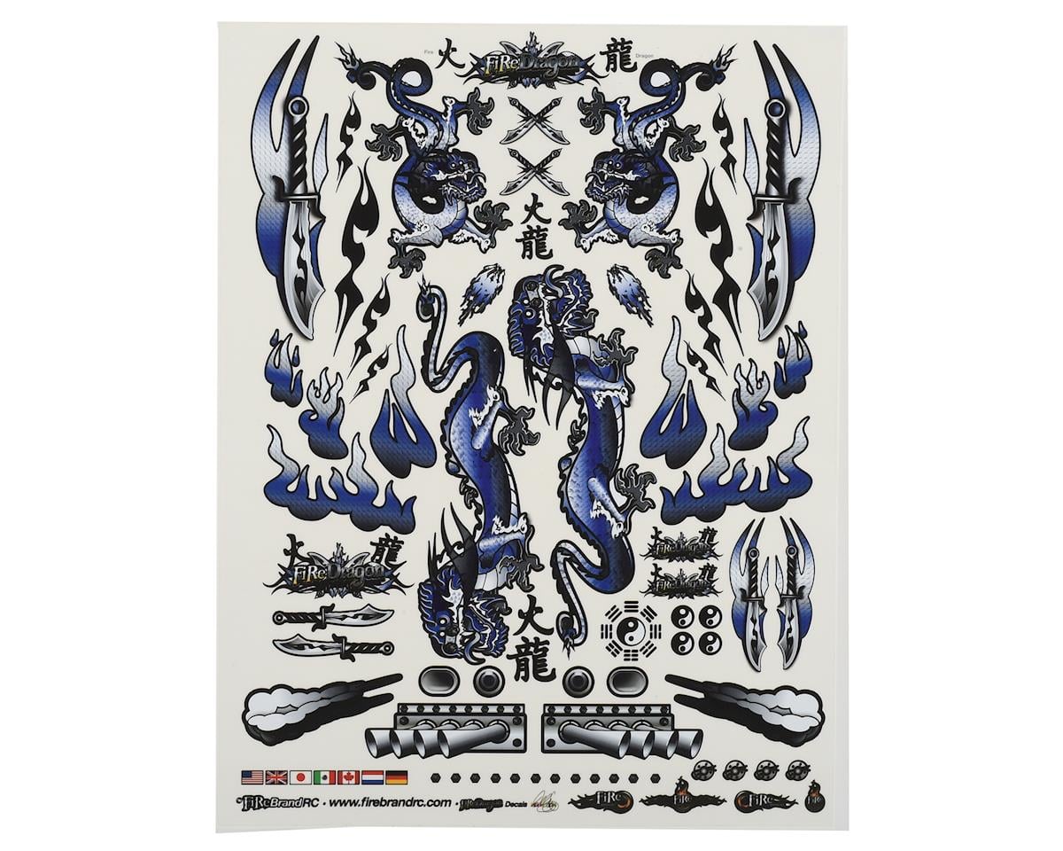 Firebrand RC Concept Dragon Decal (Blue) (8.5x11")