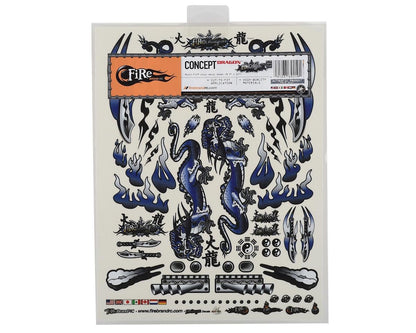 Firebrand RC Concept Dragon Decal (Blue) (8.5x11")