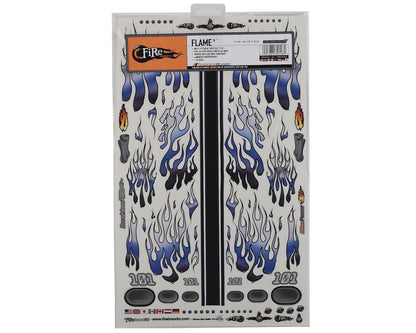 Firebrand RC Flames Ballers Decal Sheet (Blue) (8.5x14")