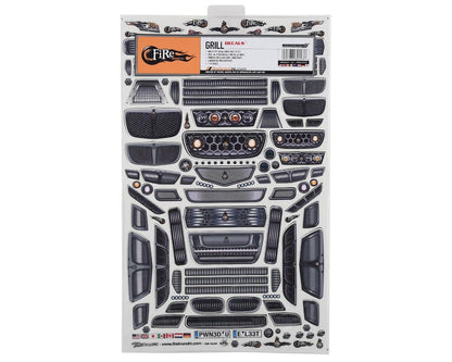 Firebrand RC Grilles Multi-Fit Decal Sheet (8.5x14")