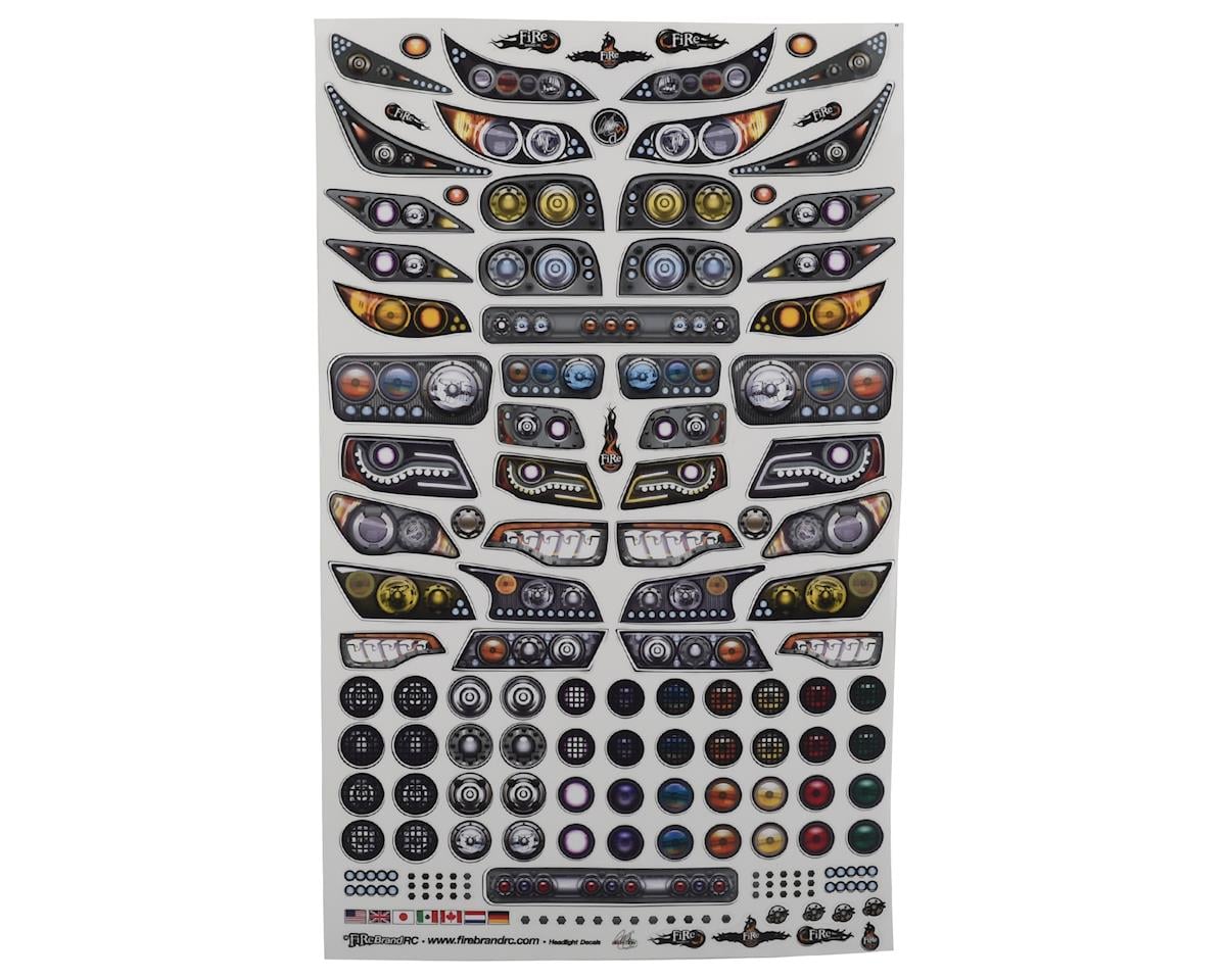 Firebrand RC Headlights Multi-Fit Decal Sheet (8.5x14")