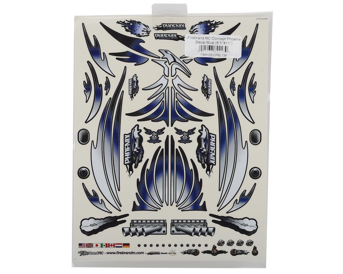 Firebrand RC Concept Phoenix Decal (Blue) (8.5x11")