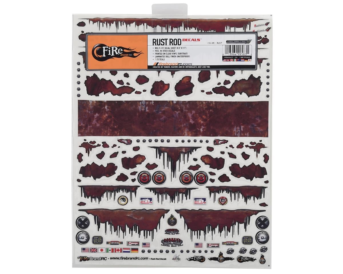 Firebrand RC Rust Rod Decal Sheet (8.5"X11")