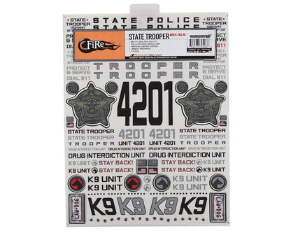 Firebrand RC State Trooper Decal Sheet (8.5x11")