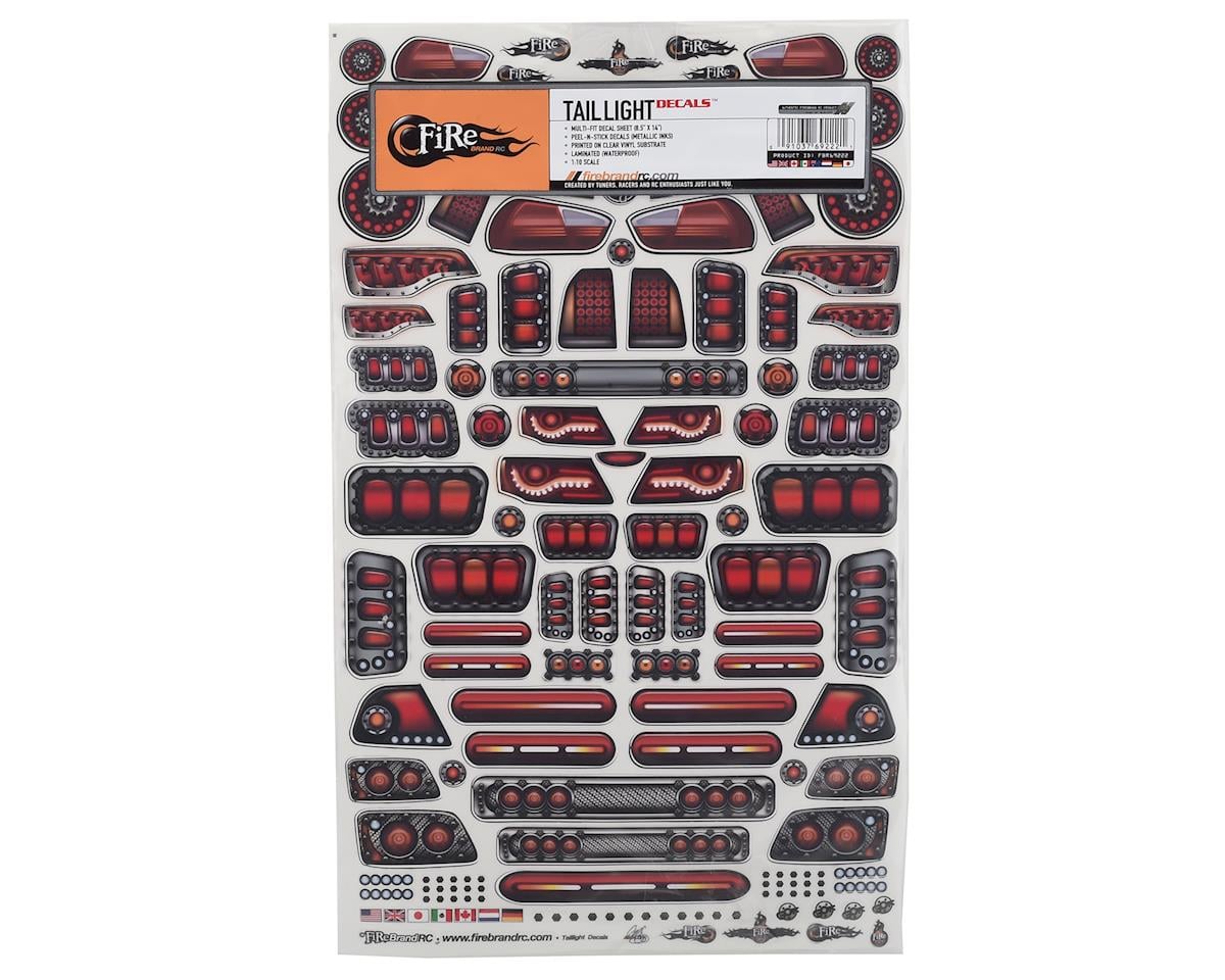 Firebrand RC Tail Lights Multi-Fit Decal Sheet (8.5x14")
