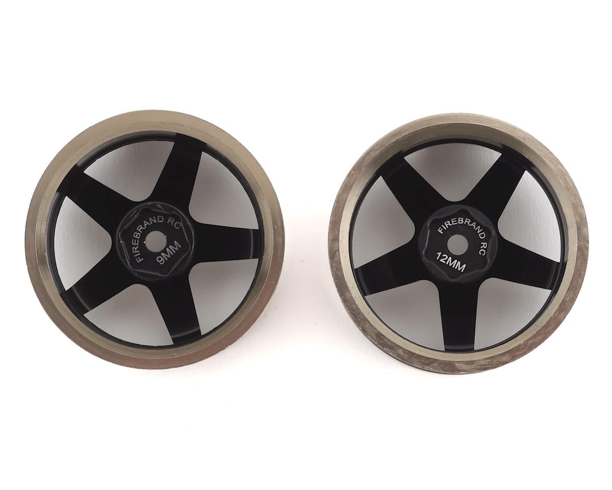 Firebrand RC HighFive PRO SERIES Aluminum Drift Wheels (4) (Gunmetal/Black)