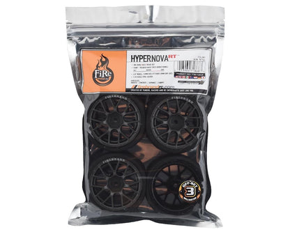 Firebrand RC Hypernova-RT3 Pre-Mounted On-Road Tires (4) (Gun Metal)