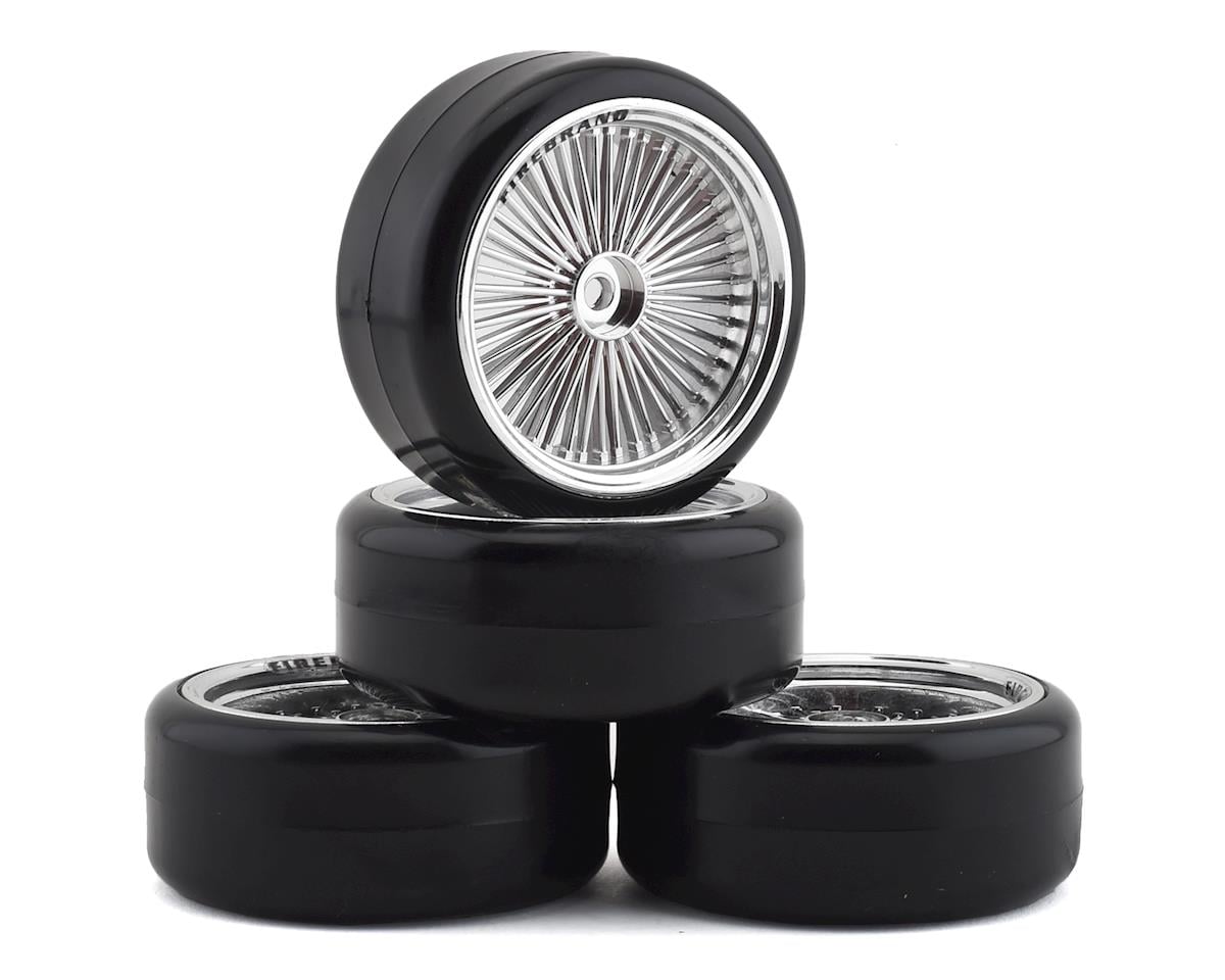 Firebrand RC OG D Pre-Mounted Slick Drift Tires (4) (Chrome)