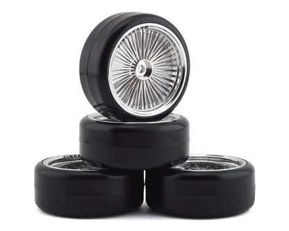 Firebrand RC OG D Pre-Mounted Slick Drift Tires (4) (Chrome)