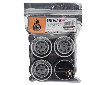 Firebrand RC Promag 15-D2T Pre-Mounted Drift Tires (4) (Silver)