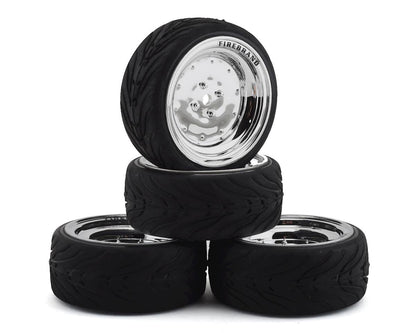 Firebrand RC Retrodrag RT3 Pre-Mounted On-Road Tires (4) (Chrome)