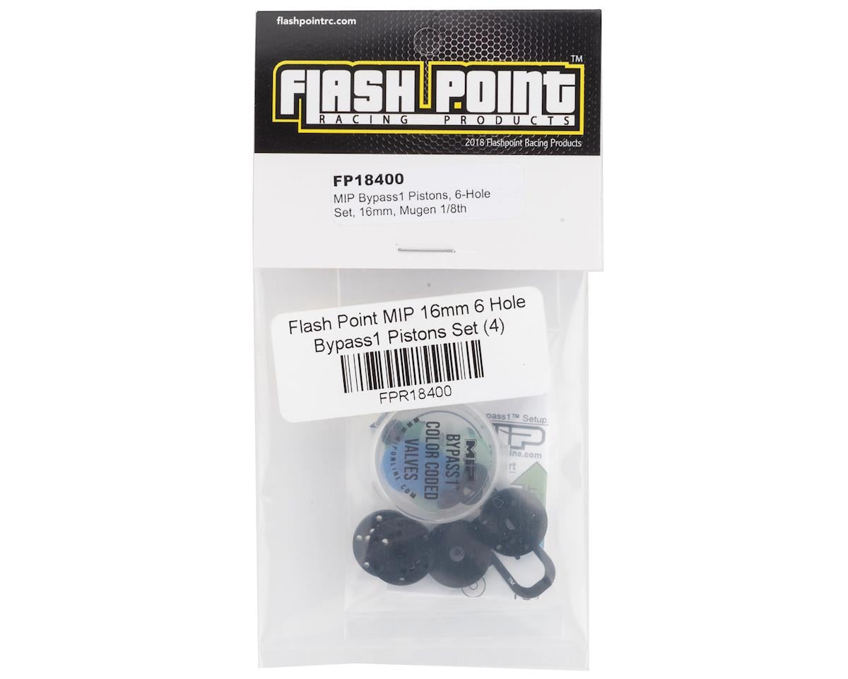 Flash Point MIP 16mm 6 Hole Bypass1 Shock Piston Set (4)