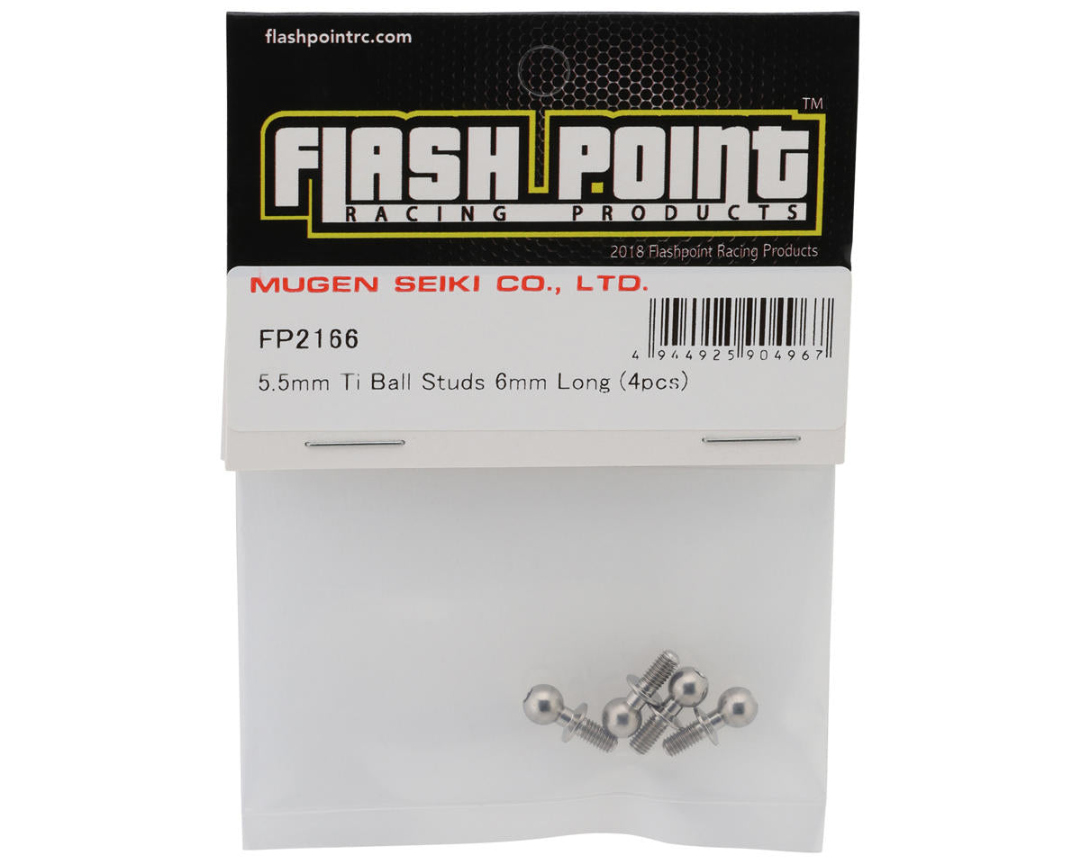 Flash Point 5.5mm Titanium Ball Studs (4) (6mm)