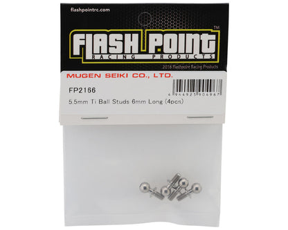 Flash Point 5.5mm Titanium Ball Studs (4) (6mm)