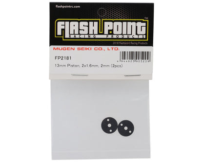 Flash Point 13mm 2mm Shock Pistons (2-Hole) (2) (1.6mm)