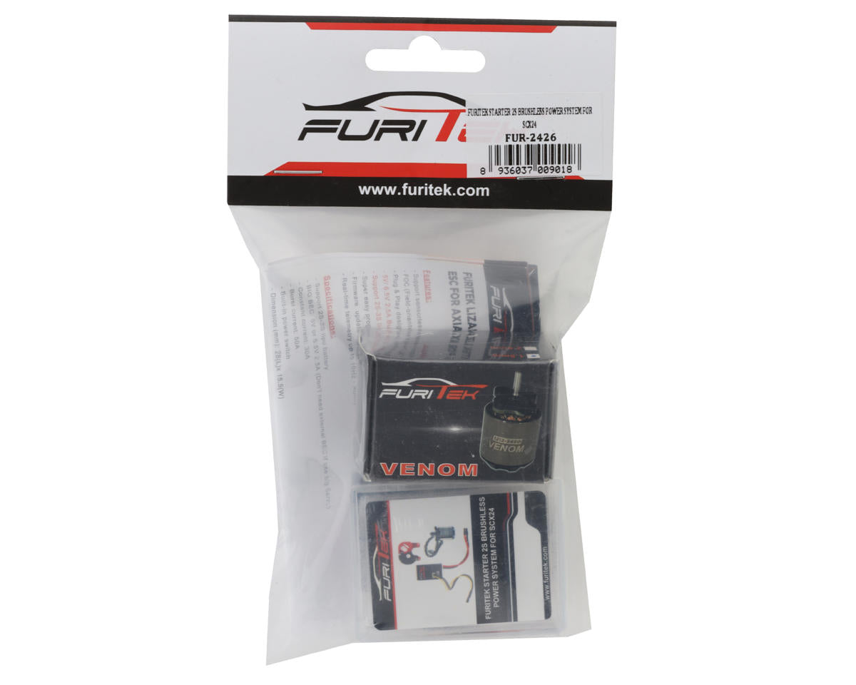 Furitek SCX24 Starter 118 2S Brushless ESC & Venom Motor Combo