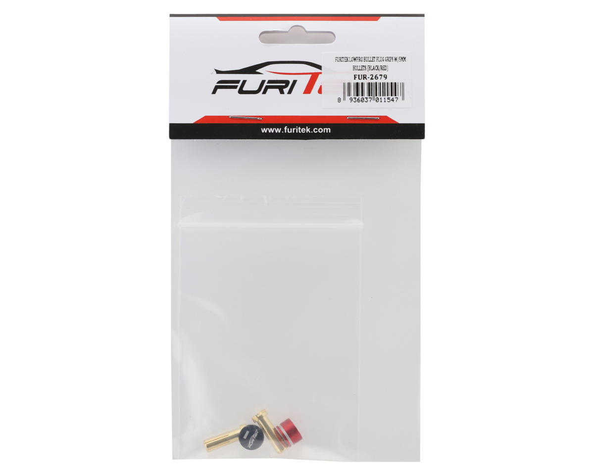 Furitek LowPro Bullet Plug Grips w/5mm Bullets (Black/Red)