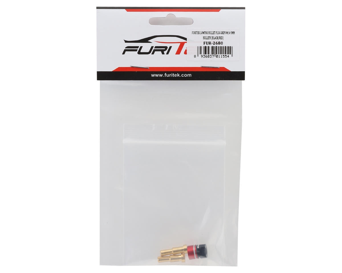Furitek LowPro Bullet Plug Grips w/4-5mm Bullets (Black/Red)