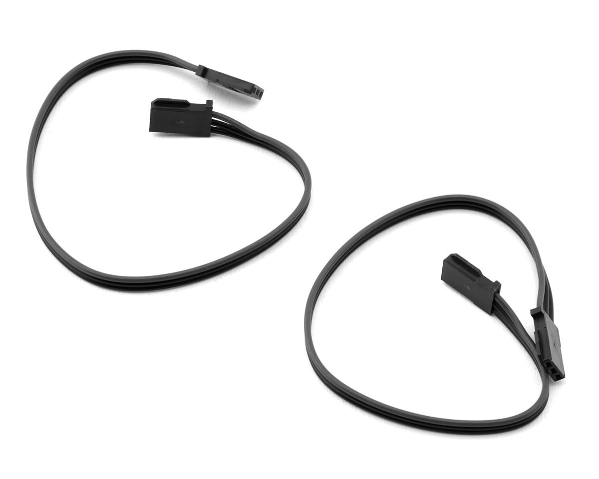 Futaba 200mm FF-GBB Heavy Duty Gyro Extension Cords (2) (Black)