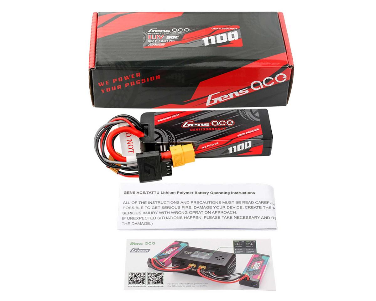 Gens Ace 3S 60C G-Tech Hardcase LiPo Battery Pack (11.1V/1100mAh)