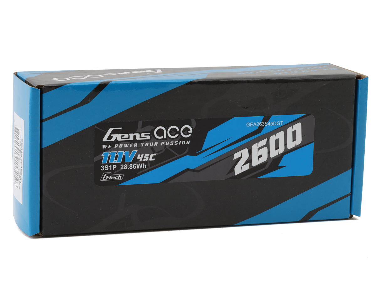 Gens Ace G-Tech Smart 3S LiPo Battery 45C (11.1V/2600mAh) w/Deans Connector