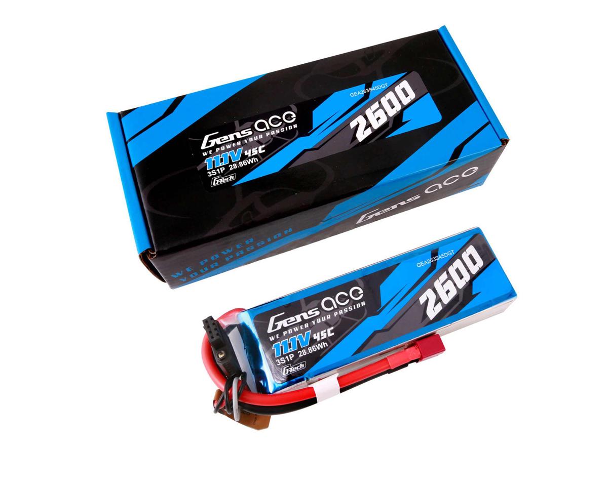 Gens Ace G-Tech Smart 3S LiPo Battery 45C (11.1V/2600mAh) w/Deans Connector
