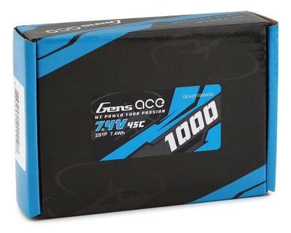 Gens Ace 2s LiPo Battery 45C (7.4V/1000mAh)