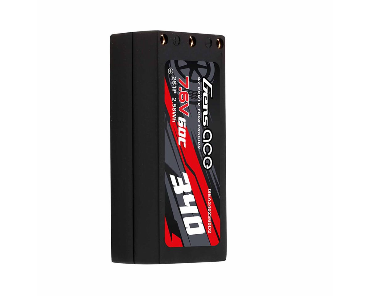 Gens Ace 2S 60C Hardcase Shorty LiHV Battery (7.6V/340mAh)