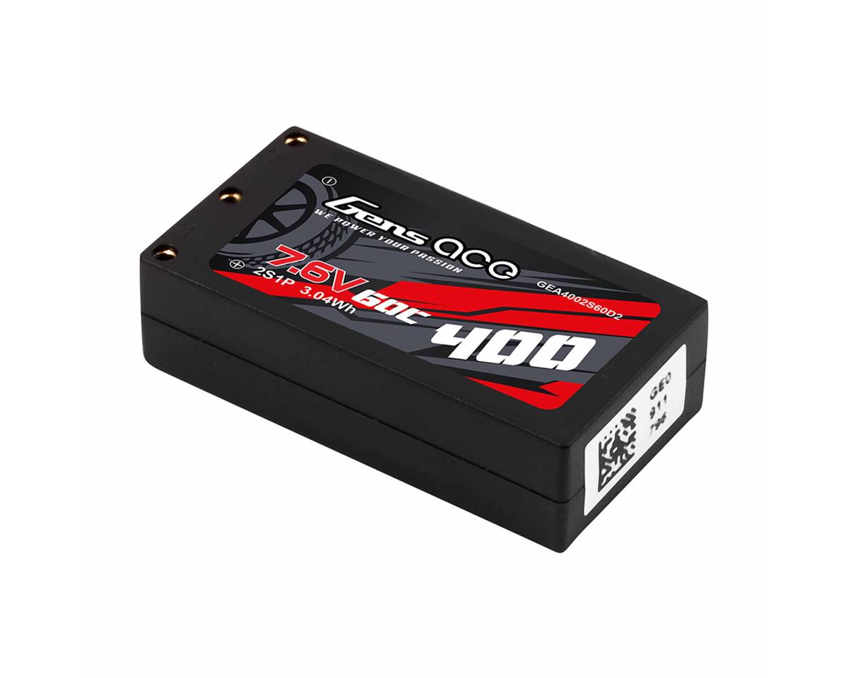 Gens Ace 2S 60C Hardcase Shorty LiHV Battery (7.6V/400mAh)