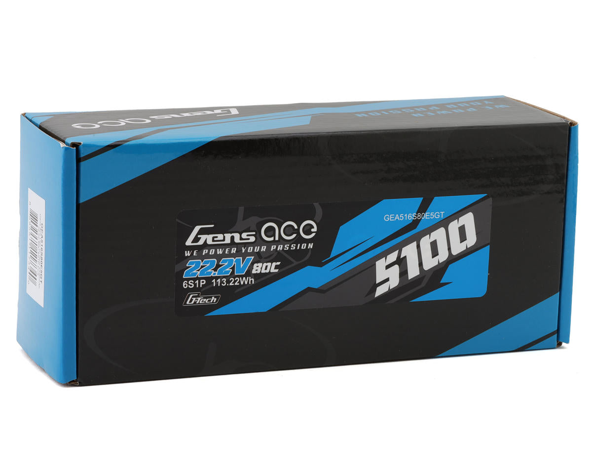 Gens Ace G-Tech Smart 6S LiPo Battery 80C (22.2V/5100mAh)
