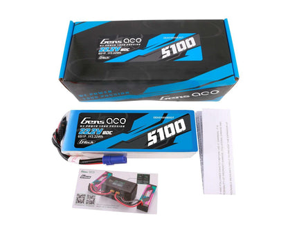 Gens Ace G-Tech Smart 6S LiPo Battery 80C (22.2V/5100mAh)