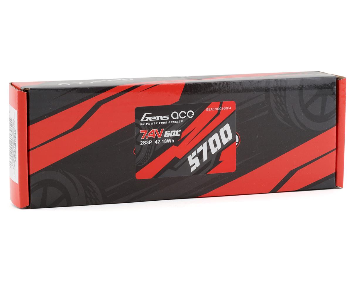 Gens Ace 2S LiPo Battery Saddle Pack 60C (7.4V/5700mAh)