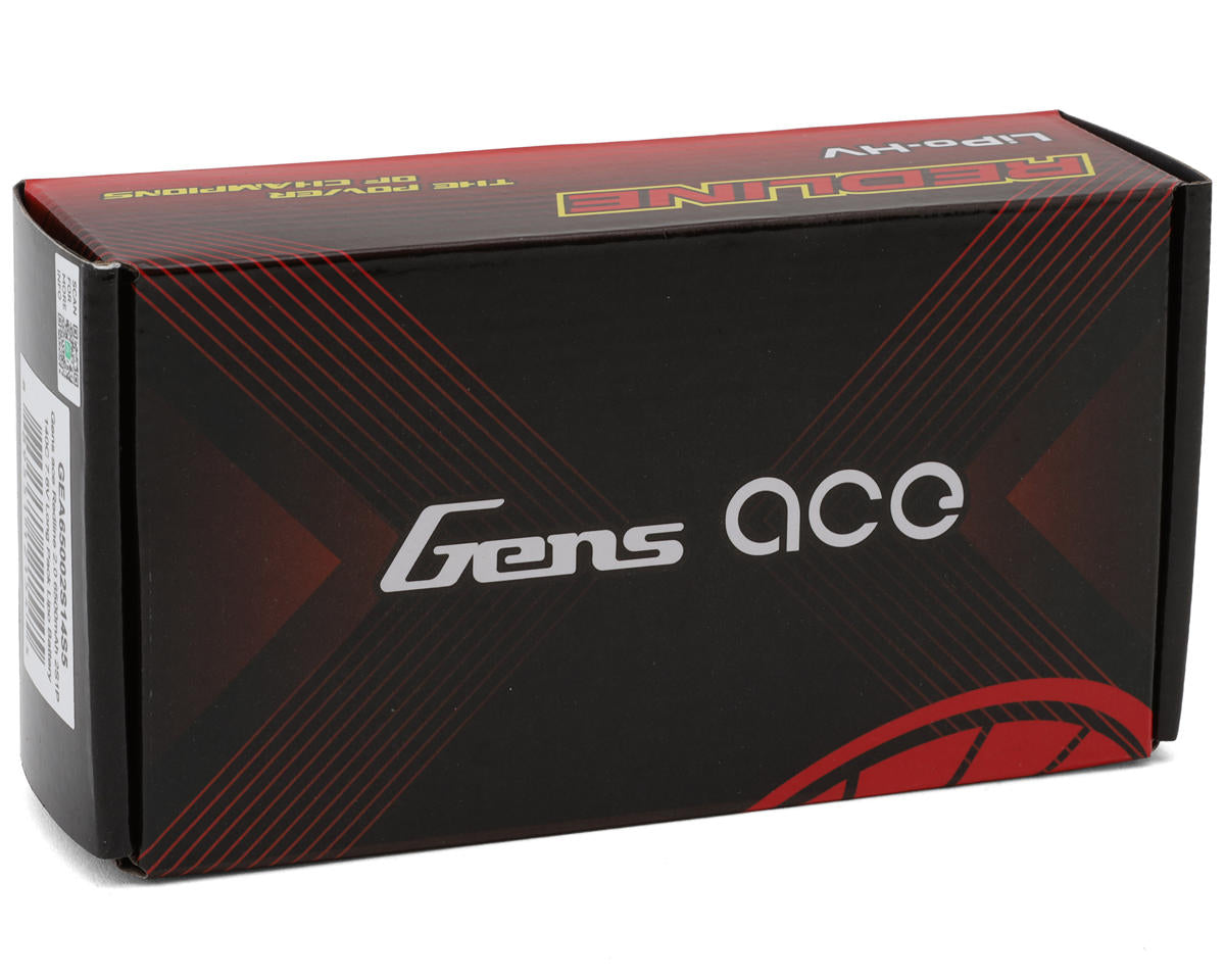 Gens Ace Redline 2.0 2S Shorty LiHV Battery 140C (7.6V/6500mAh) w/5mm Bullets