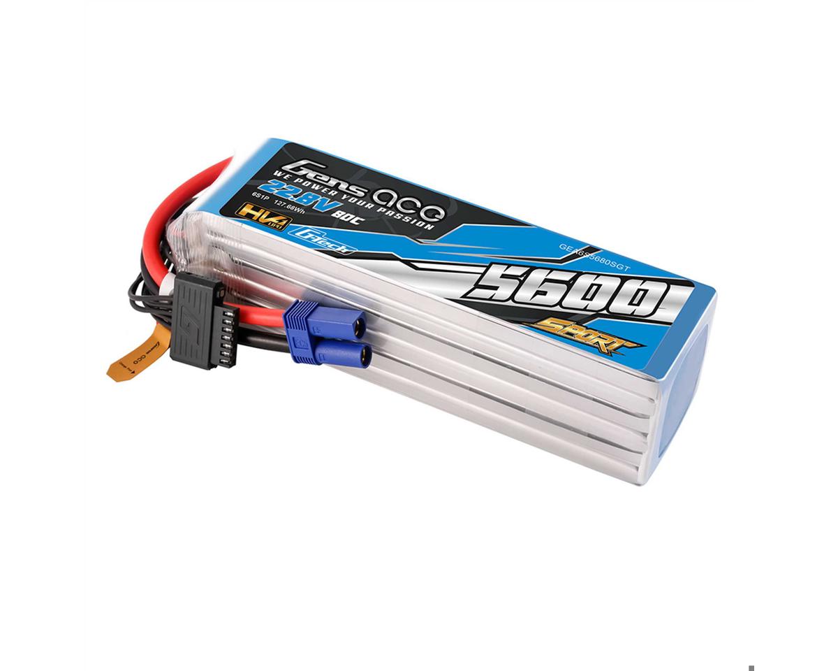 Gens Ace 6S 80C Sport G-Tech Stick LiHV Battery (22.8V/5600mAh) w/EC5 Connector