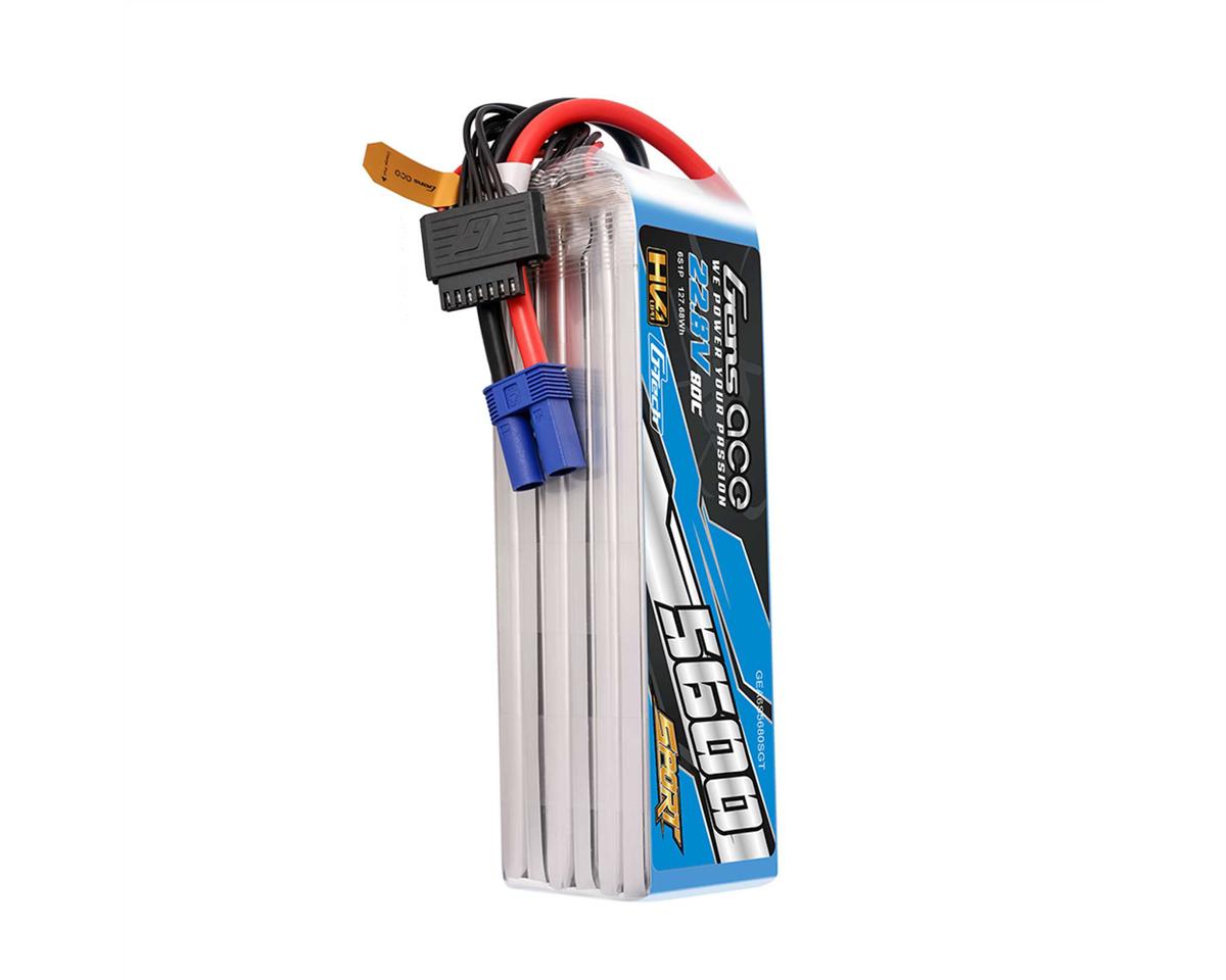Gens Ace 6S 80C Sport G-Tech Stick LiHV Battery (22.8V/5600mAh) w/EC5 Connector