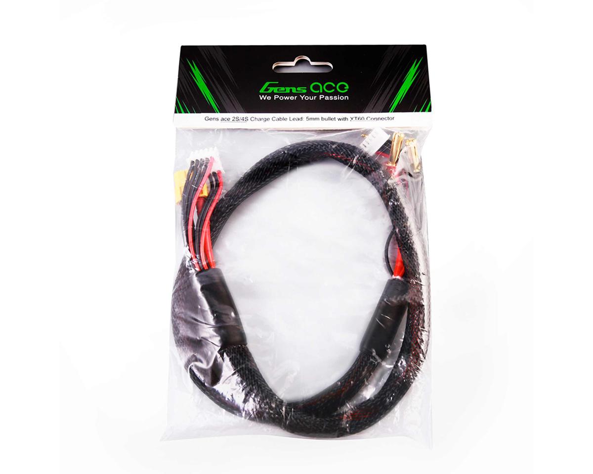 Gens Ace 2S/4S Charge Cable (5mm Battery/XT60 Charger)