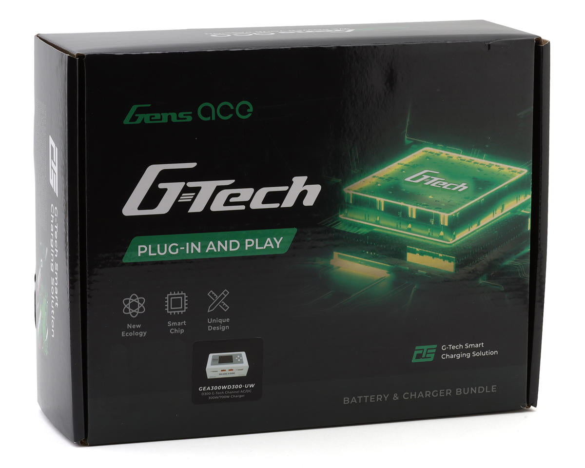 Gens Ace G-Tech Smart 3S Bundle w/Two 3S 60C XT60 LiPo Batteries