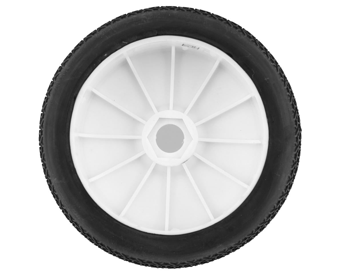 GRP Tires Contact Pre-Mounted 1/8 Buggy Tires (2) (White) (Medium)