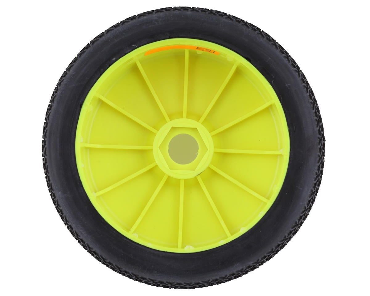 GRP Tires Contact Pre-Mounted 1/8 Buggy Tires (2) (Yellow) (Extra Soft)