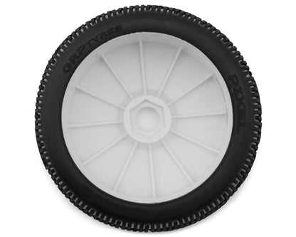 GRP Tires Pixel Pre-Mounted 1/8 Buggy Tires (White) (2) (N25 - Super Soft)