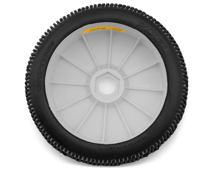 GRP Tires Pixel Pre-Mounted 1/8 Buggy Tires (White) (2) (S25 - Super Soft)