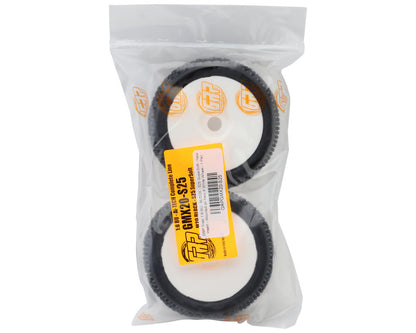 GRP Tires Block Pre-Mounted 1/8 Buggy Tires (White) (2) (S25 - Super Soft)