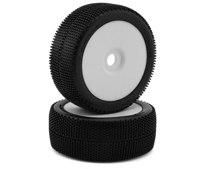 GRP Tires "Micro" Pre-Mounted 1/8 Buggy Tires (White) (2) (S35 - Soft)