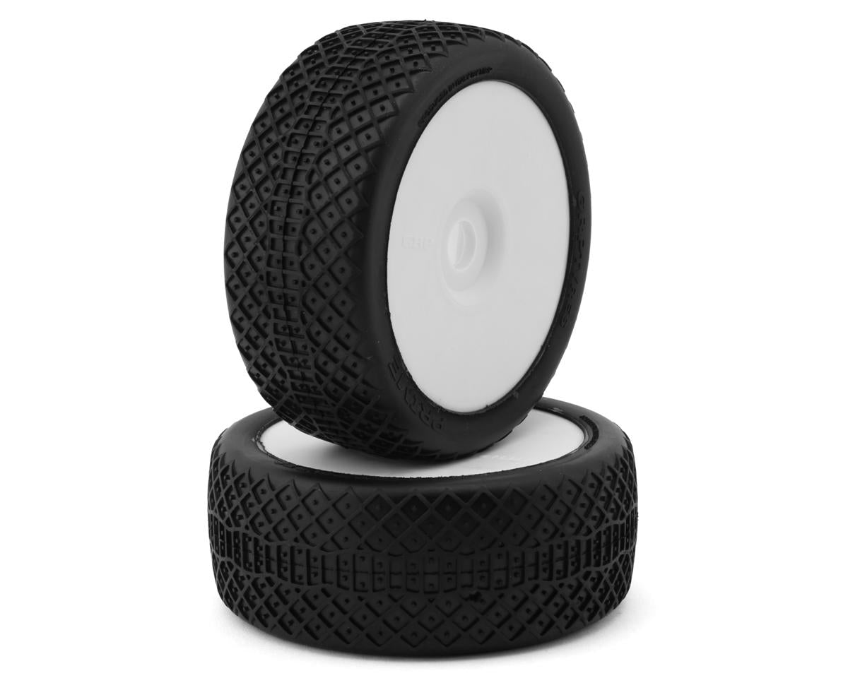 GRP Tires Prime Pre-Mounted 1/8 Buggy Tires (White) (2) (N35 - Soft)