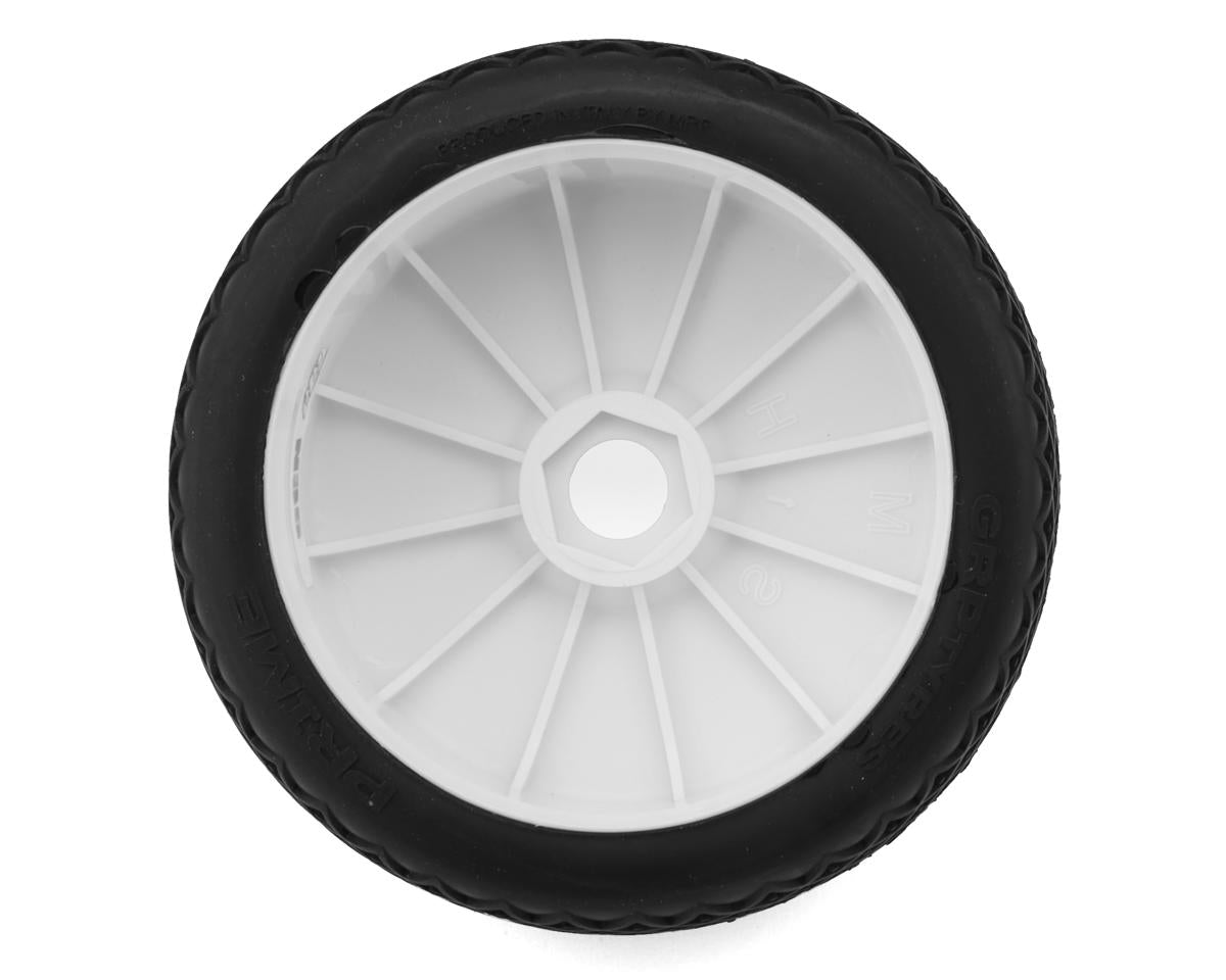 GRP Tires Prime Pre-Mounted 1/8 Buggy Tires (White) (2) (N35 - Soft)